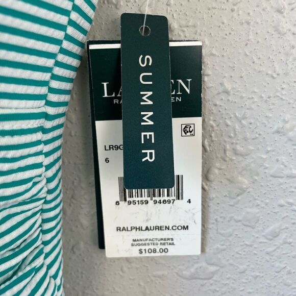 NWT Lauren Ralph Lauren Striped Tankini Top Size 6 - Picture 3 of 5